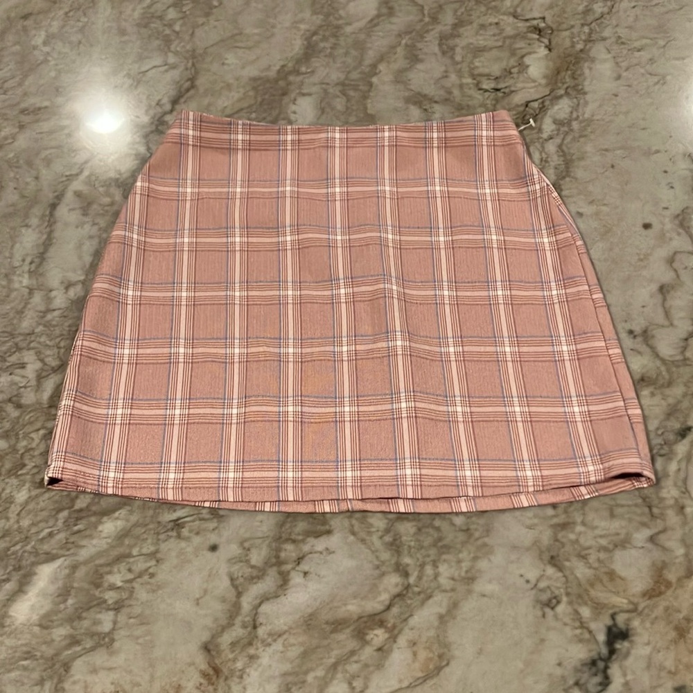 Kendall & Kylie Plaid A-Line Mini Skirt (Size XS)